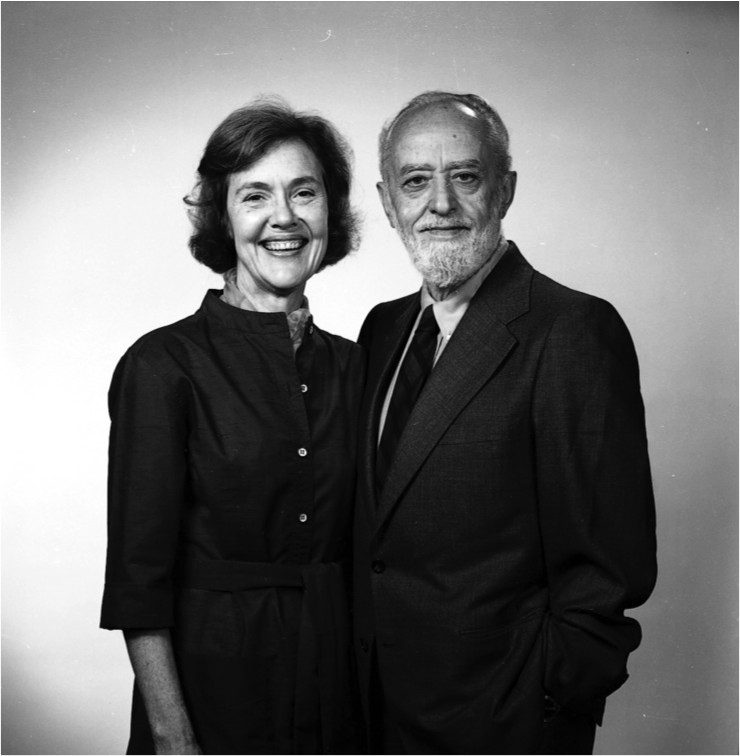 Carolyn Wood Sherif and Muzafer Sherif, 1975. Courtesy of Penn State University Archives.